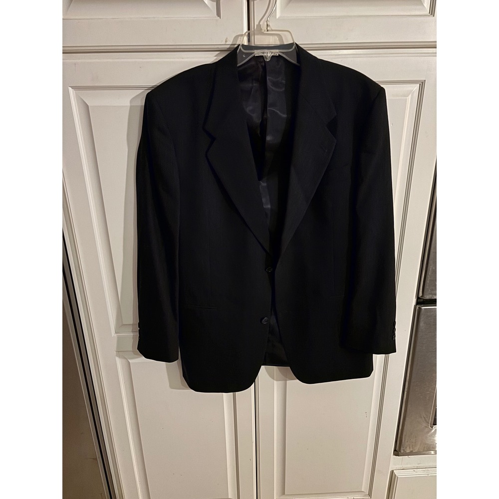 Andrew Fezza Assets Mens Black 100% Virgin Wool Blazer Sport Coat Jacket‎ 81262E